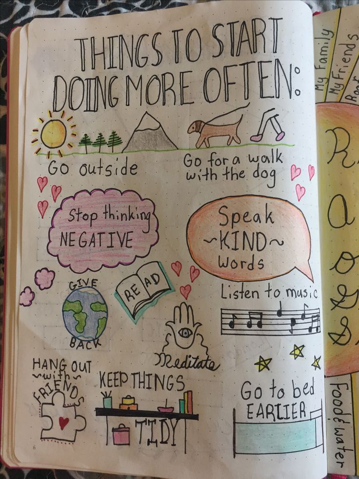 Hand Drawn Bullet Journal Goal Page