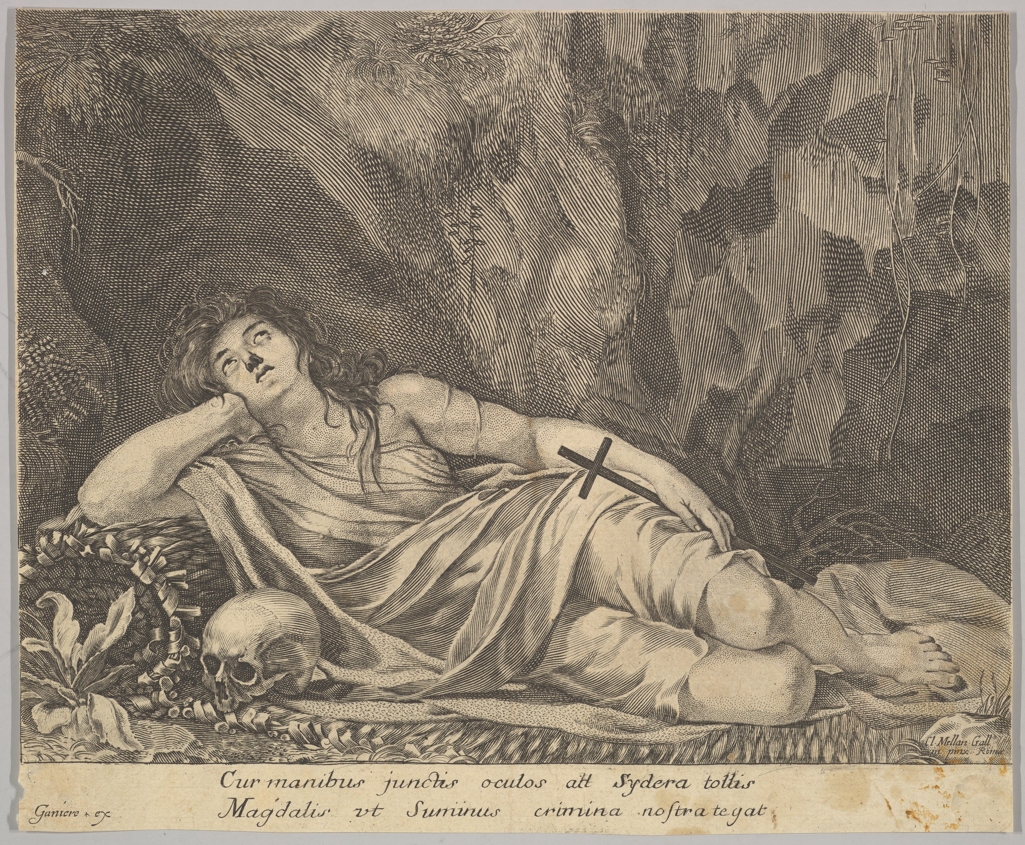 Penitent Mary Magdalene Engraving