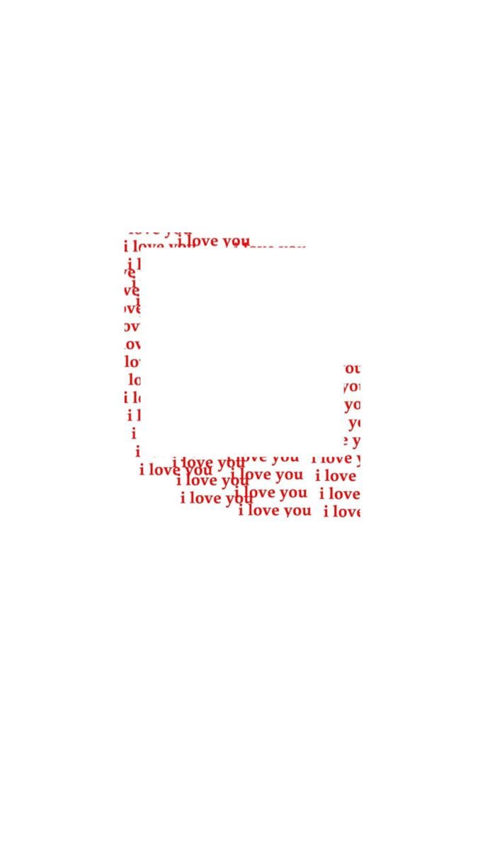 Heart Made of I Love You Text