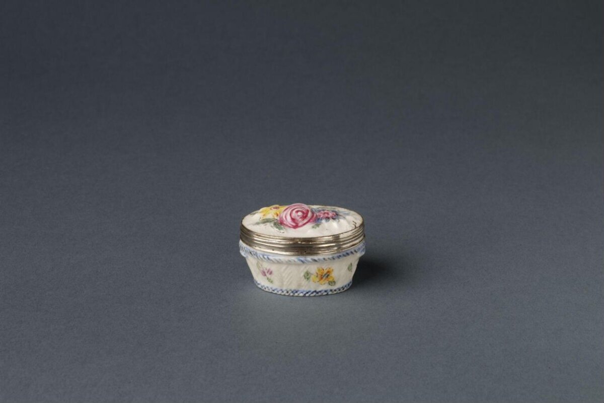Antique Hand Painted Porcelain Box