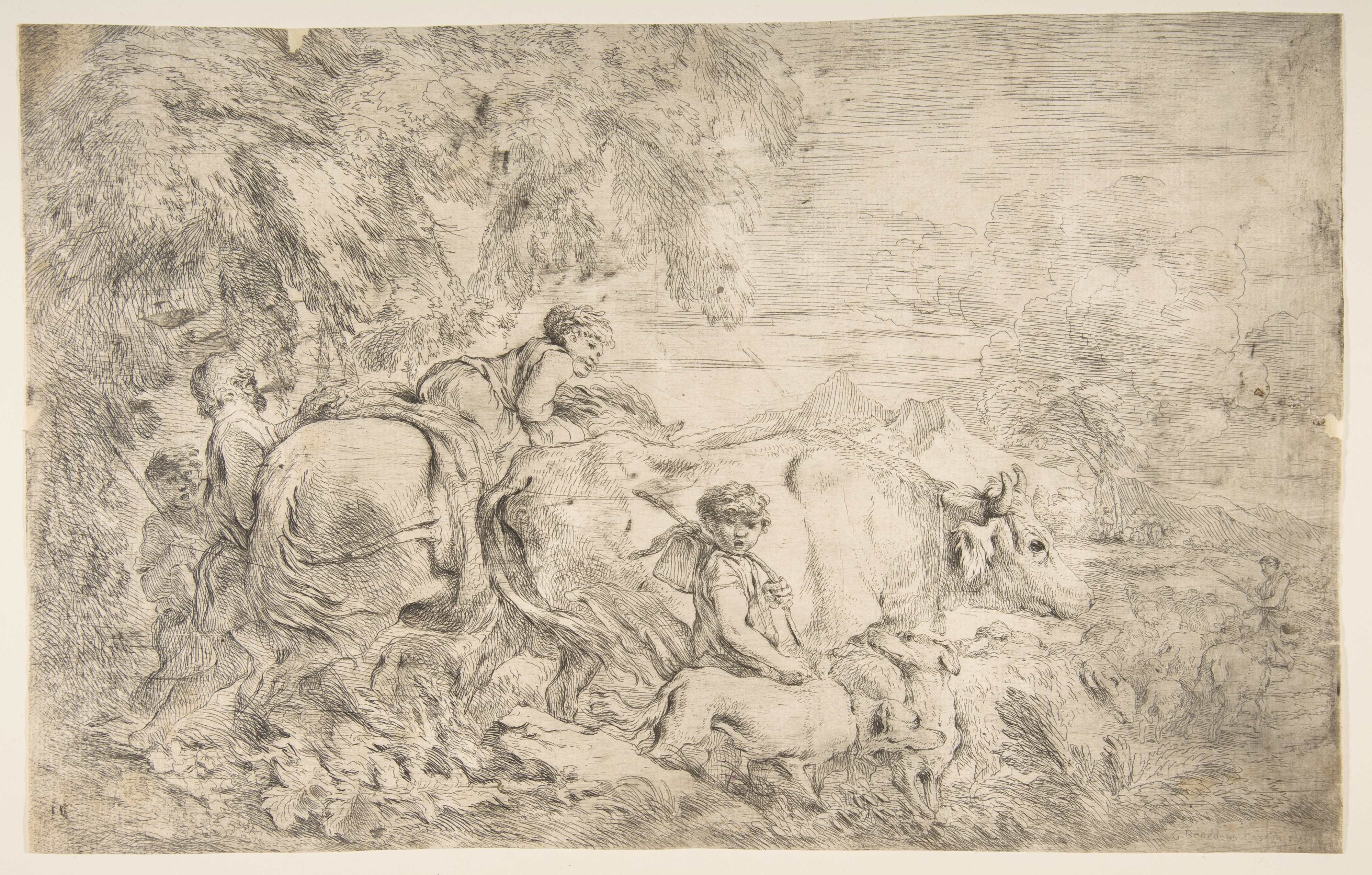 Landscape with Herders and Cattle