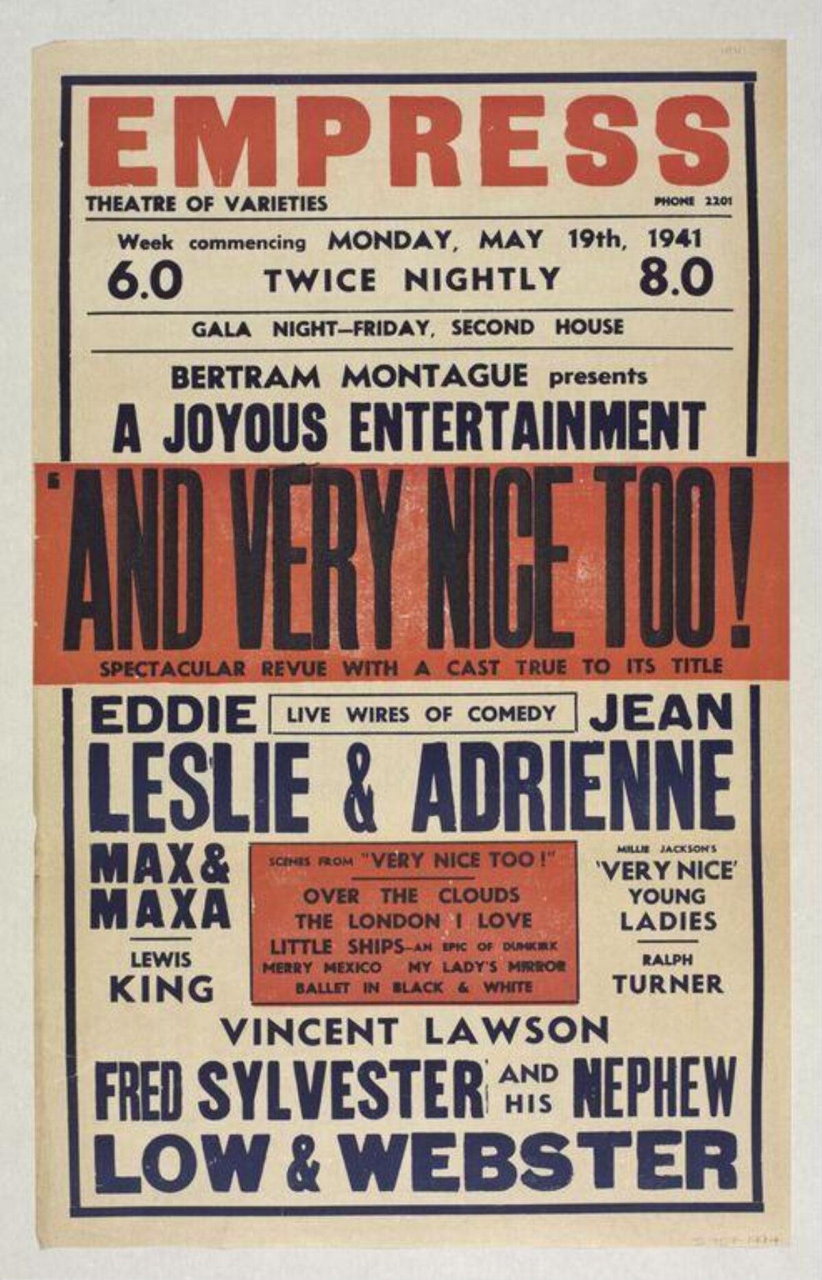 1941 Empress Theatre Revue Poster