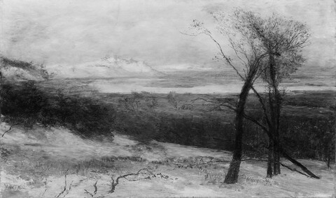 Winter Snowy Landscape Painting