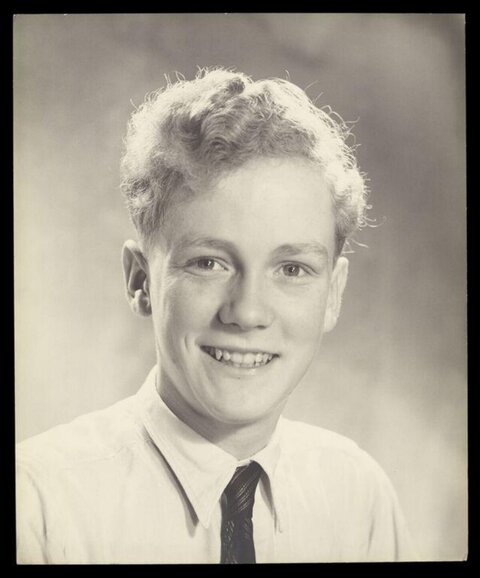 Vintage Studio Portrait of Young Man