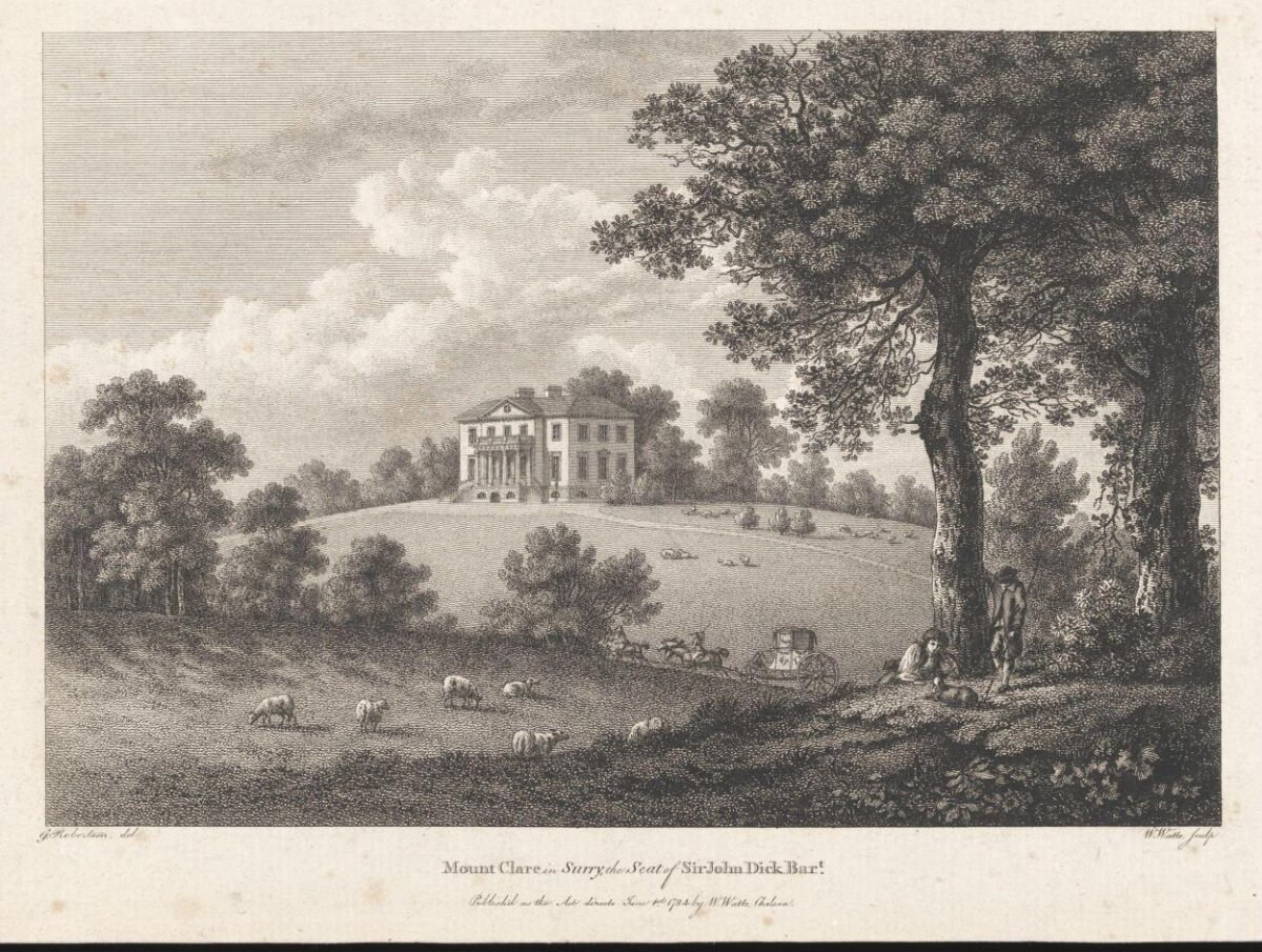 Engraving of Mount Clare Estate