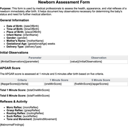 Newborn Assessment Form