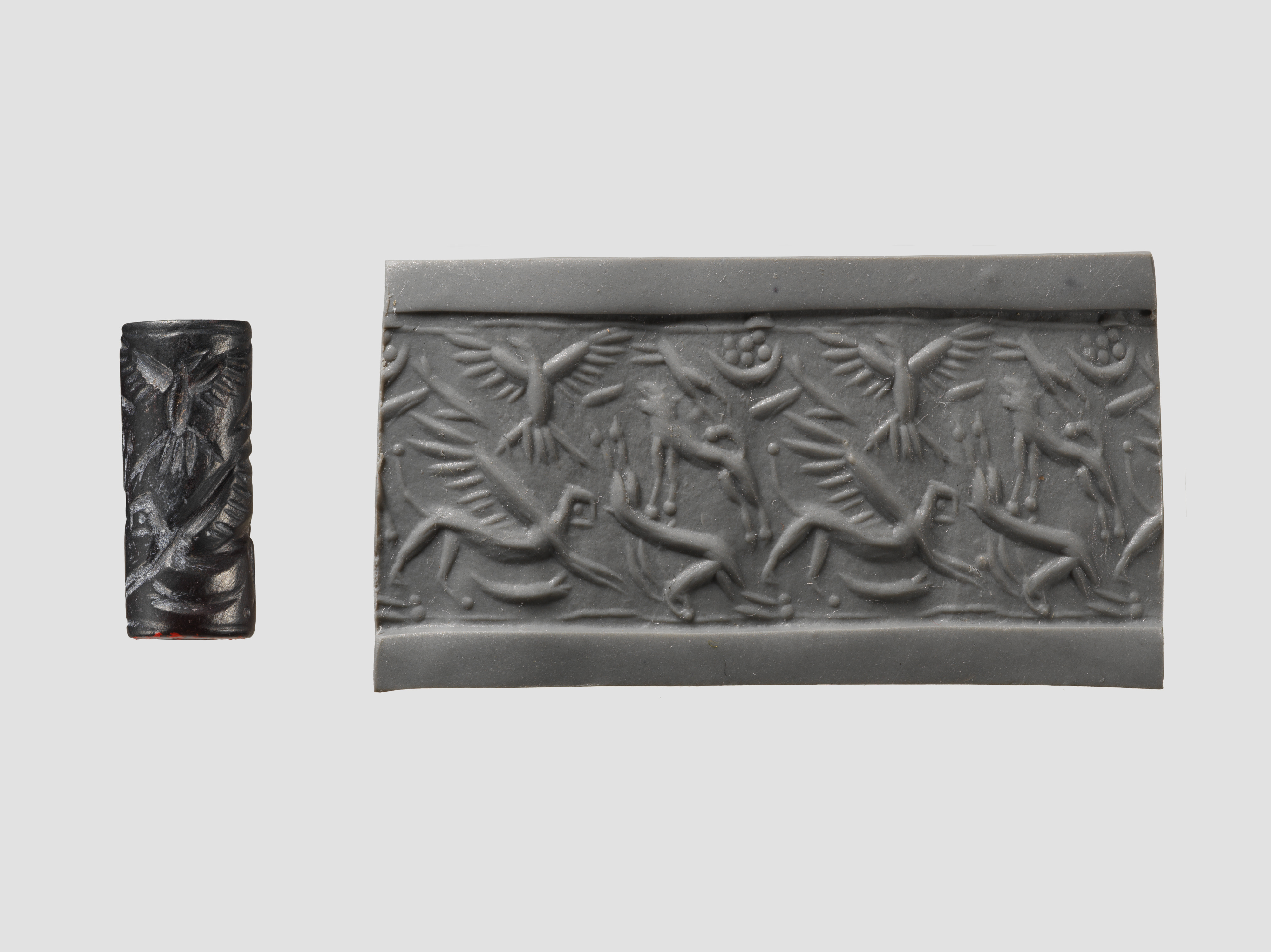 Ancient Cylinder Seal and Its Impression
