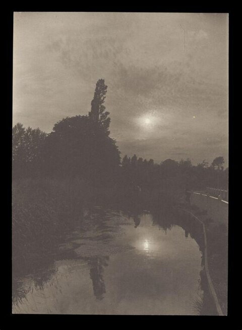 Moonlit River Night View