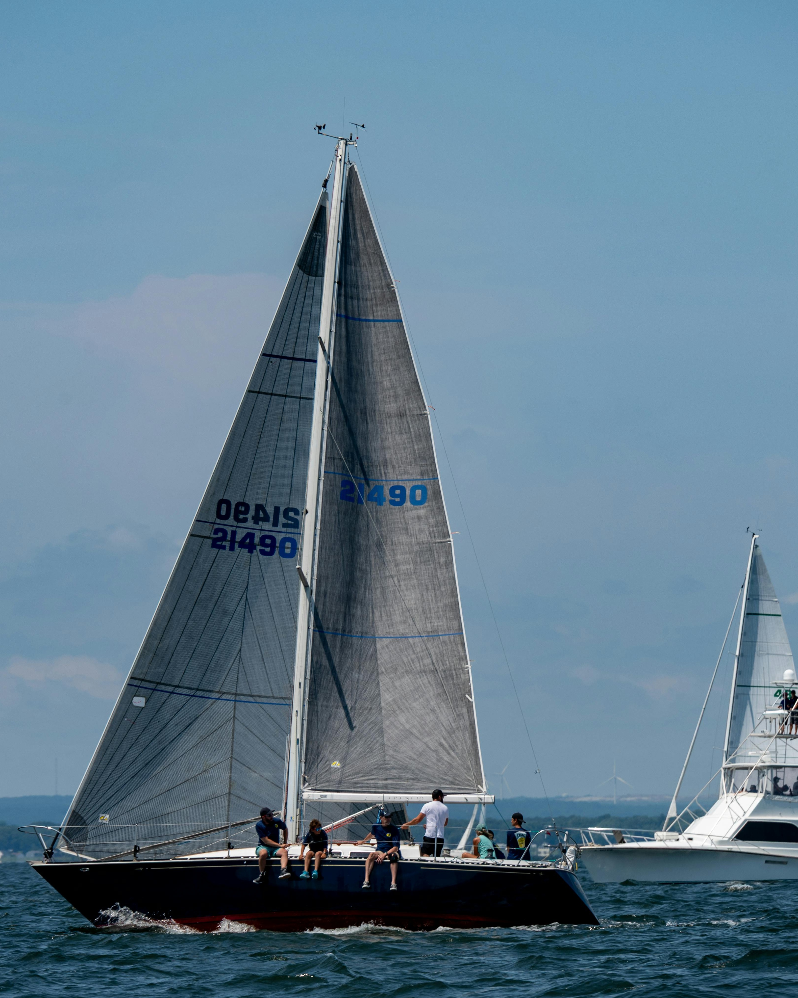 Sailing Regatta on Open Water