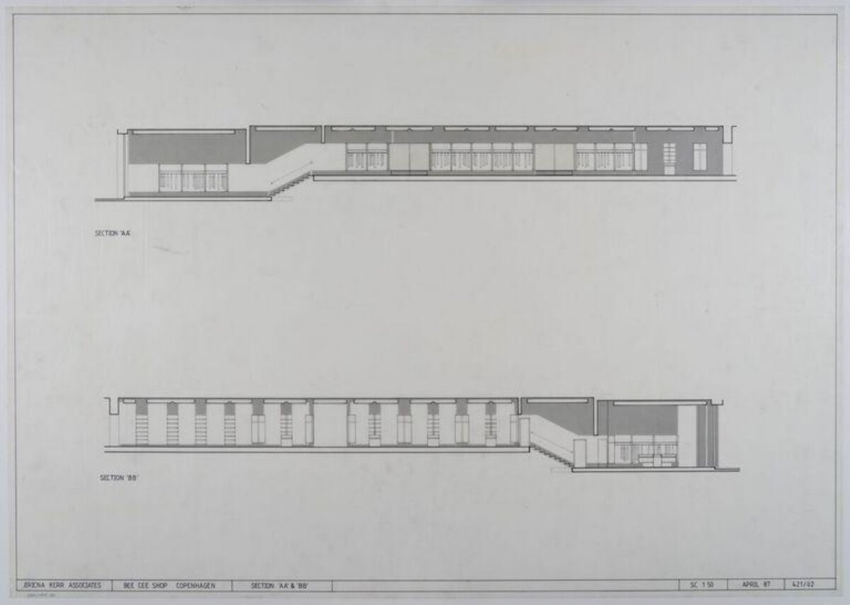 Bee Dee Shop Architectural Section Drawings