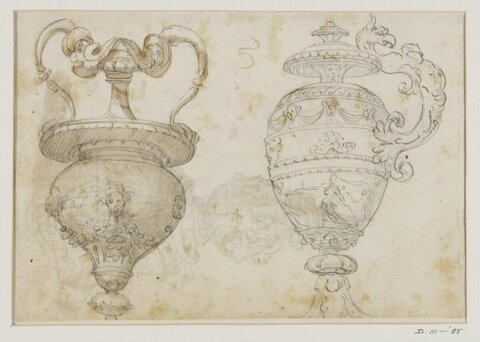 Two Decorative Vase Design Sketches