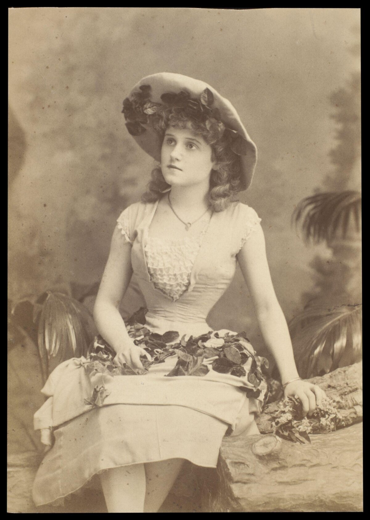 Vintage Sepia Portrait of Victorian Woman