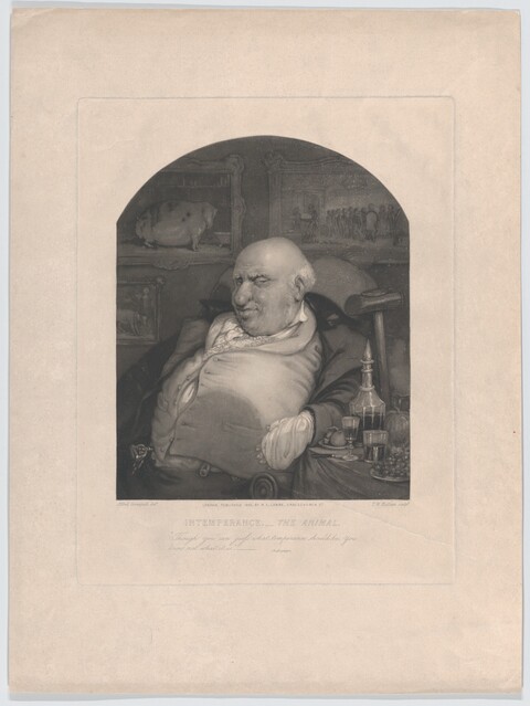 Intemperance: The Animal Engraving