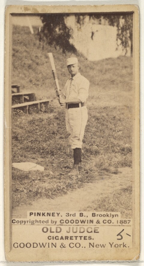 1887 Pinkney Brooklyn Baseball Cigarette Card
