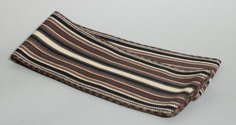 Brown Striped Knitted Headband