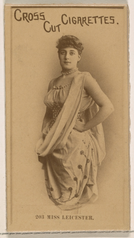 Vintage Cigarette Card of Miss Leicester
