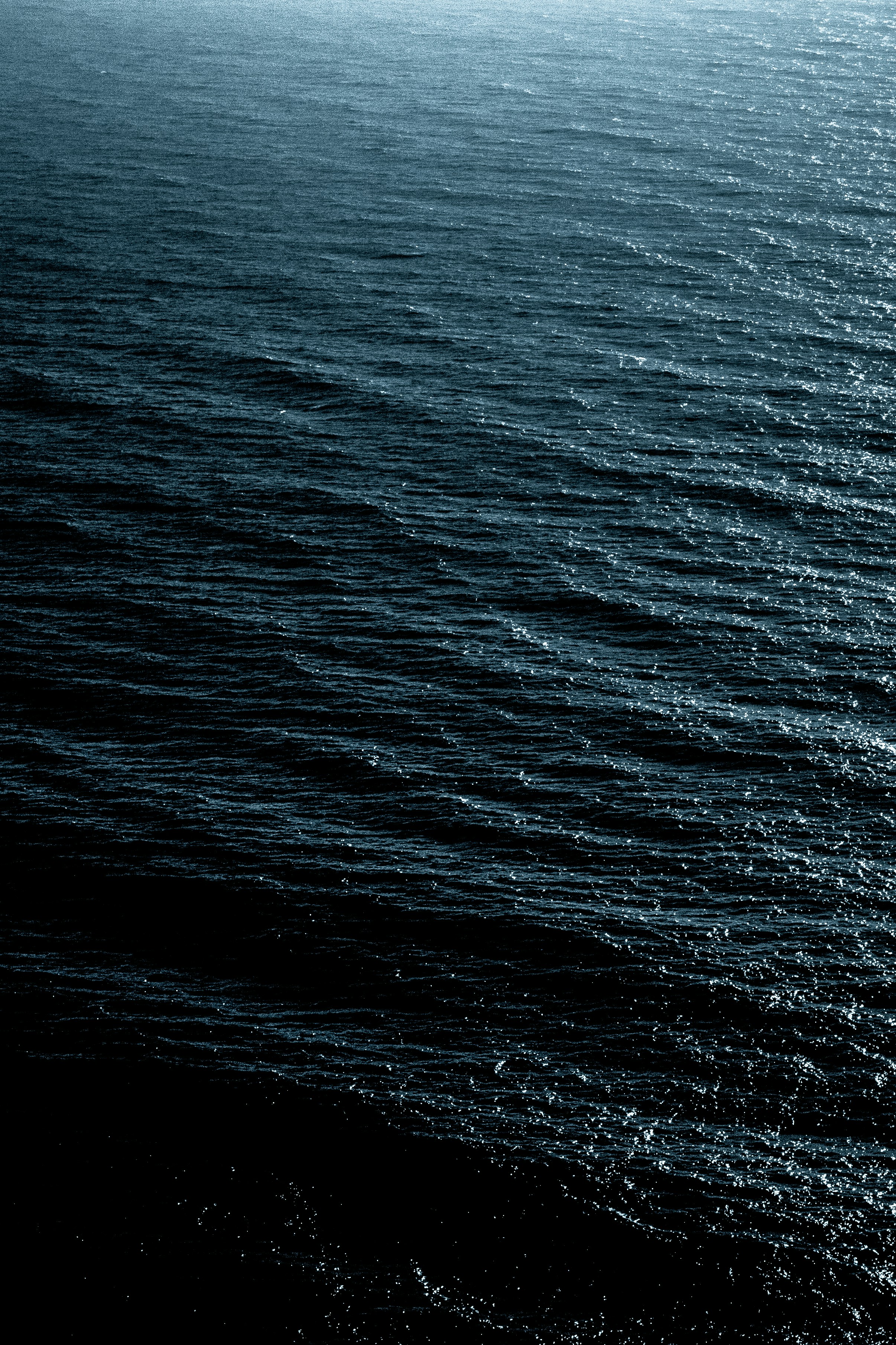 Dark Blue Rippling Sea Surface