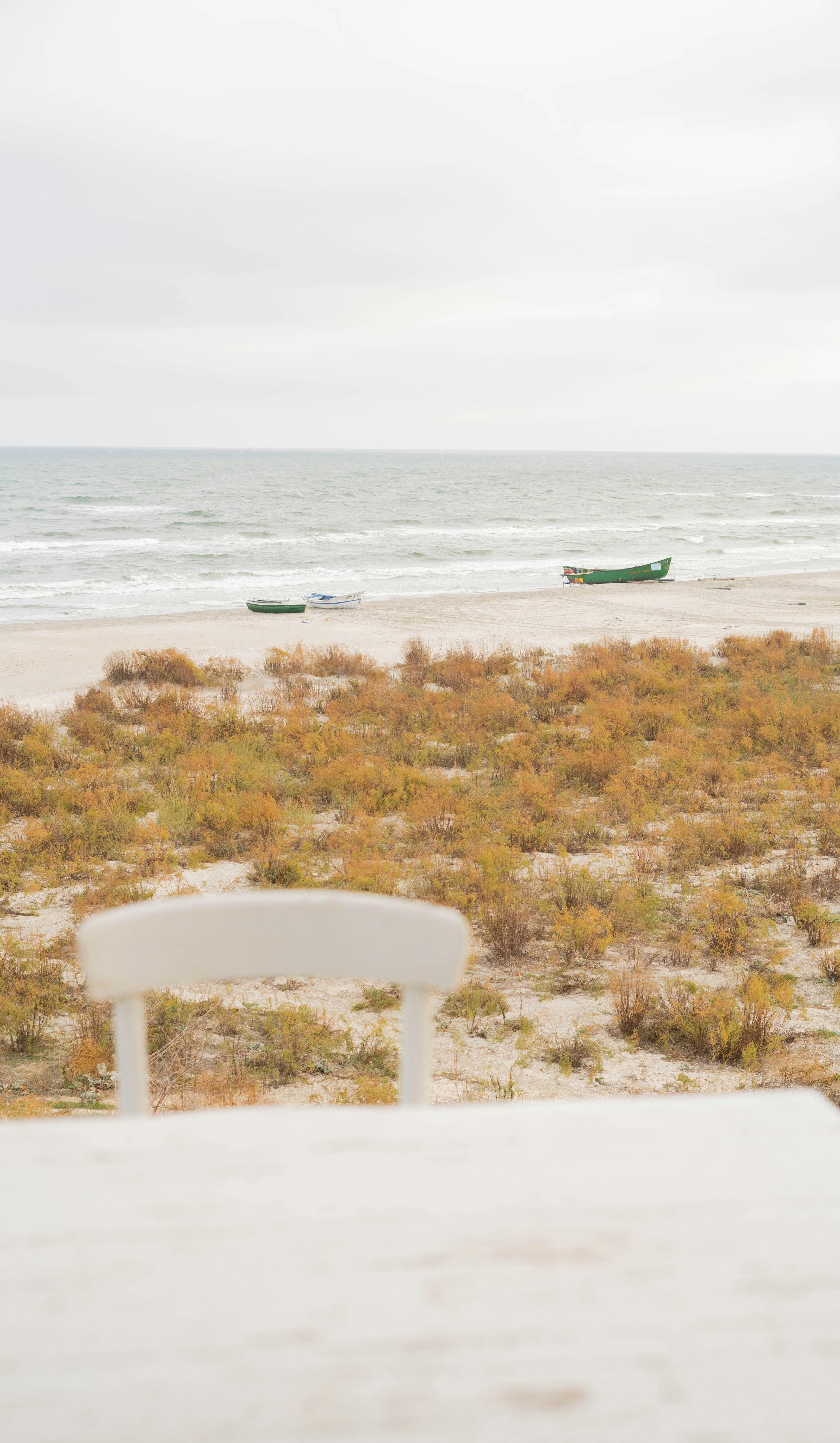Overcast Coastal Beach View