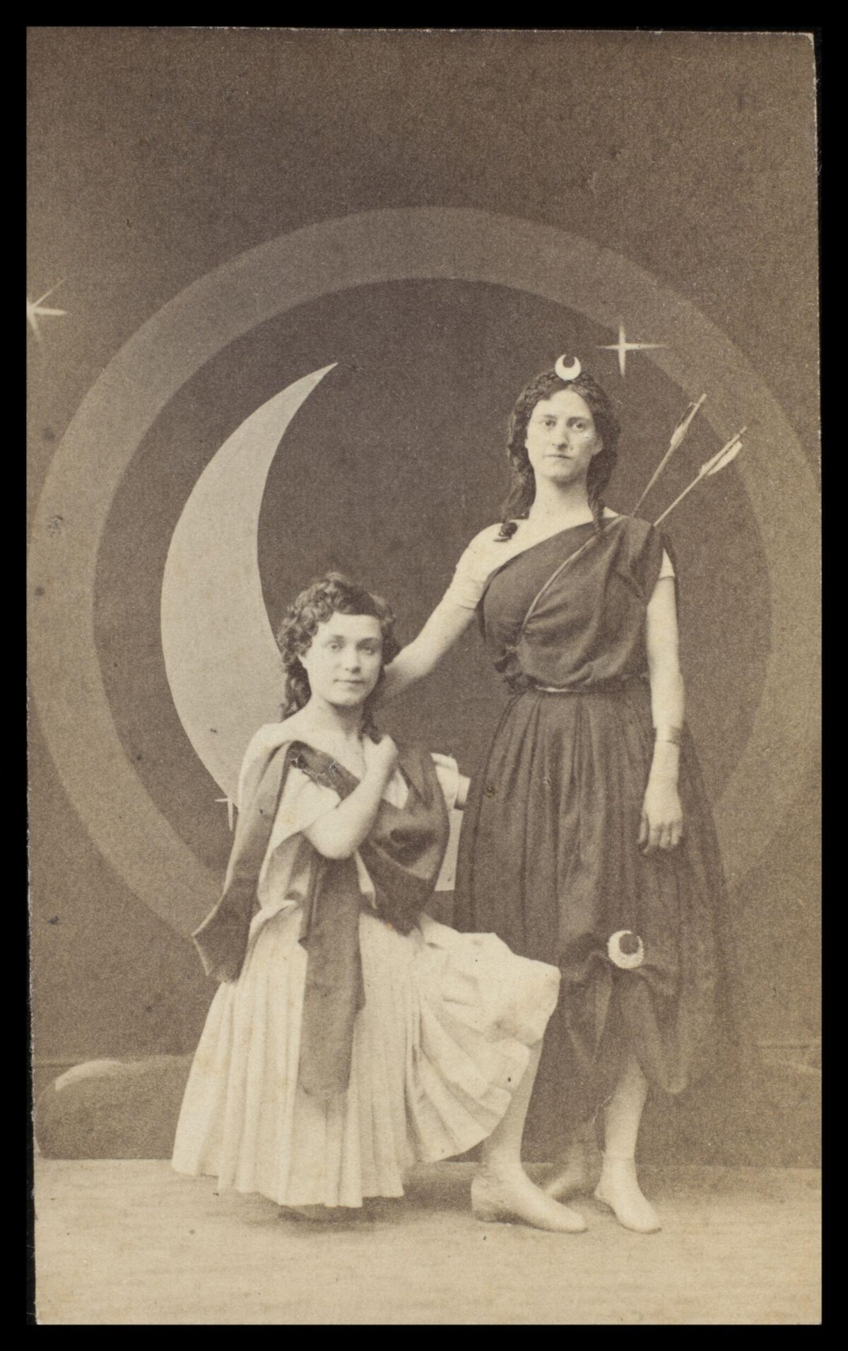 Two Women Moon Goddess Themed Portrait