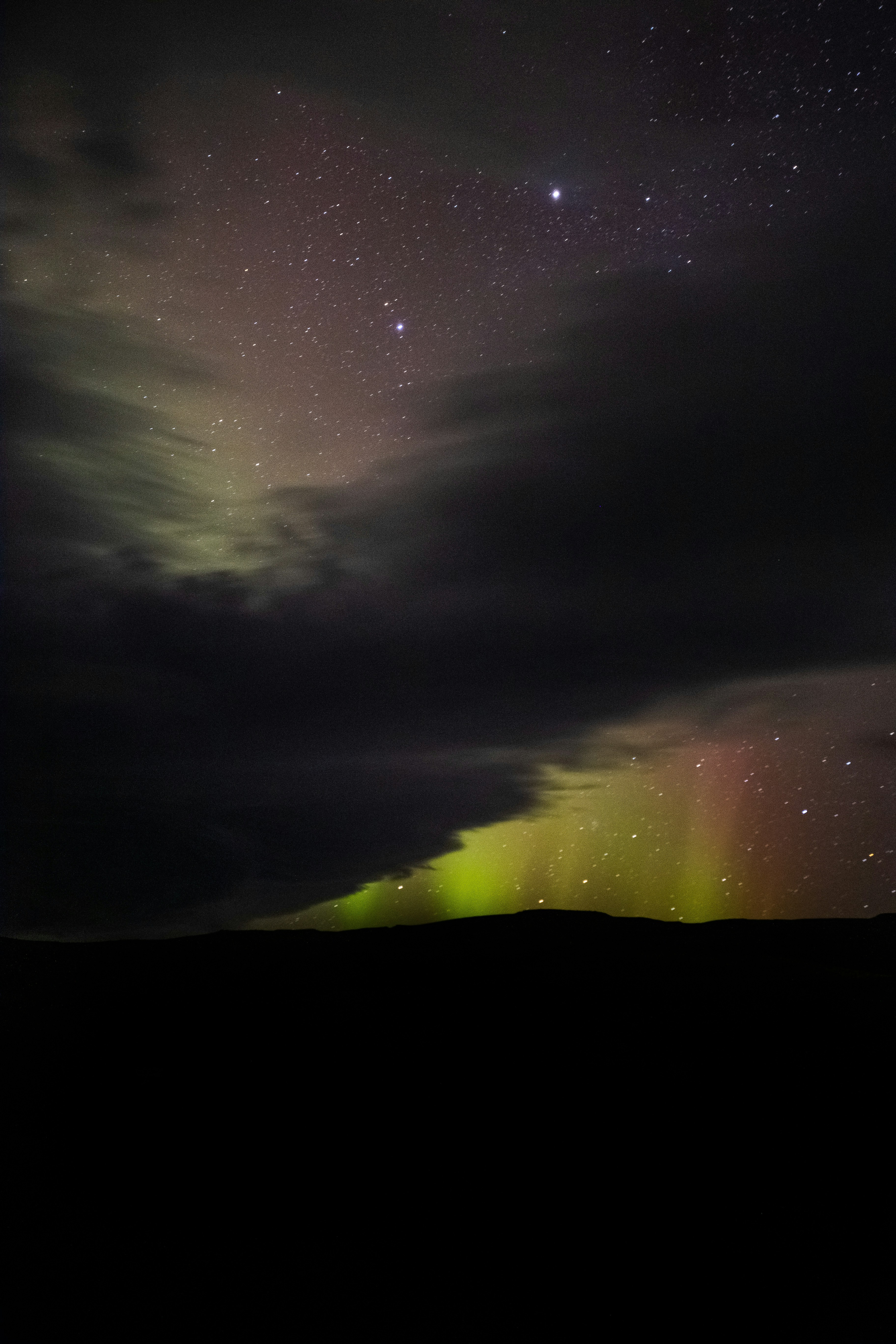 Starry Night Sky with Aurora