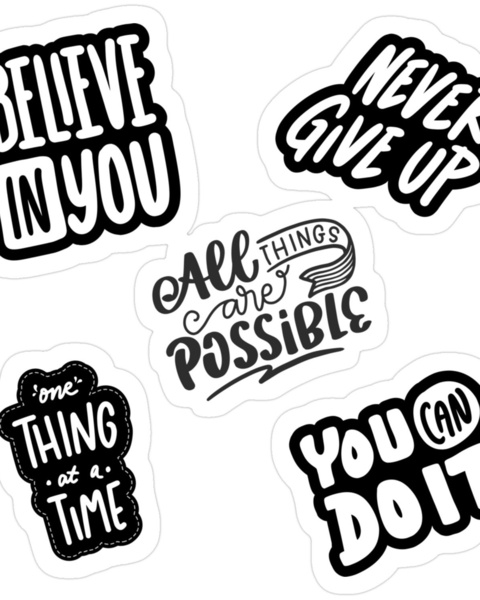 Motivational Quote Text Stickers