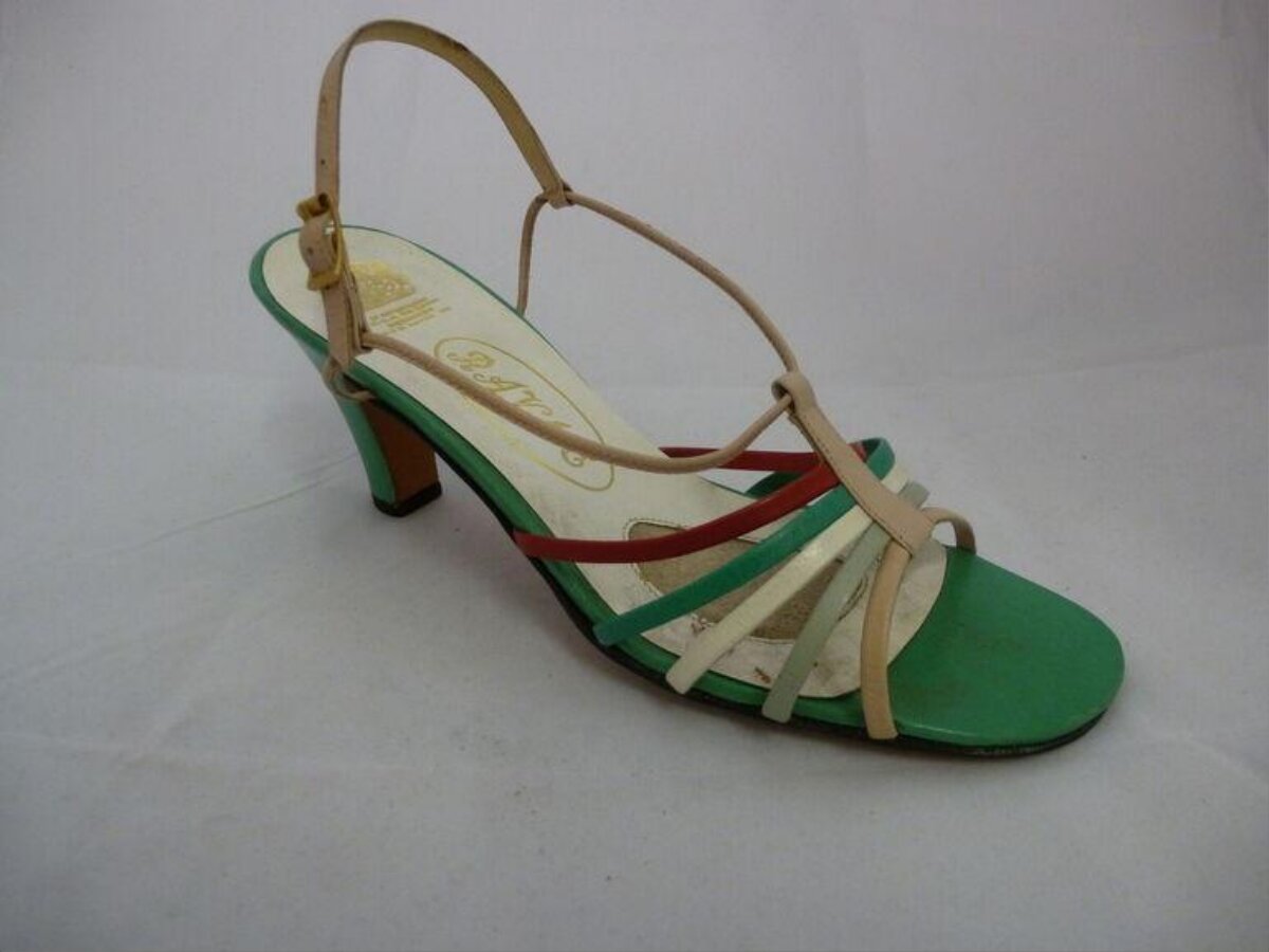 Vintage Multicolor High Heel Sandal