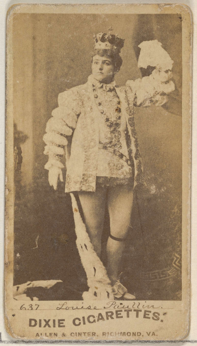 Vintage Dixie Cigarettes Card of Louise Paullin