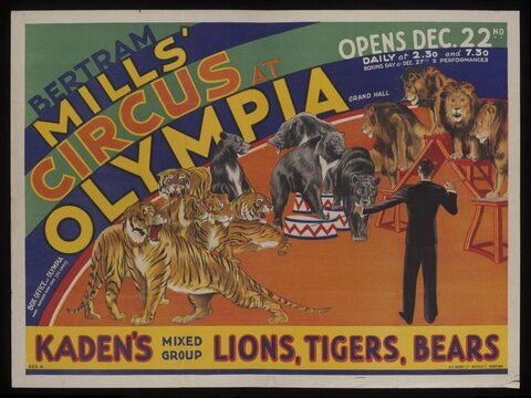 Vintage Bertram Mills Circus Poster