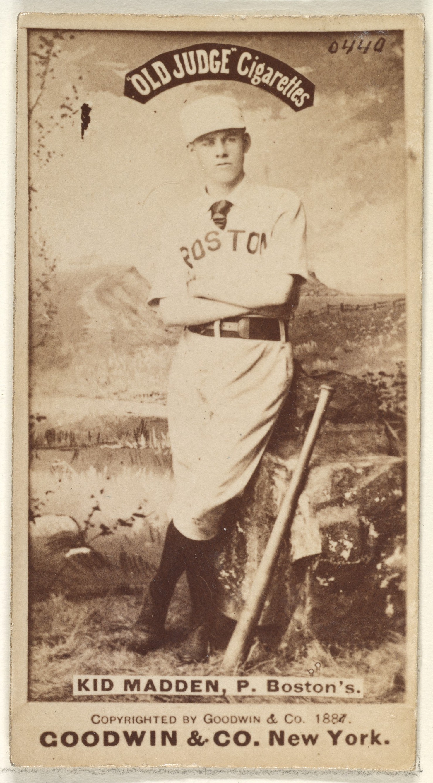 1887 Kid Madden Old Judge Baseball Card