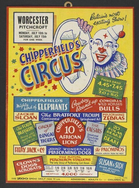 Vintage Chipperfield's Circus Poster