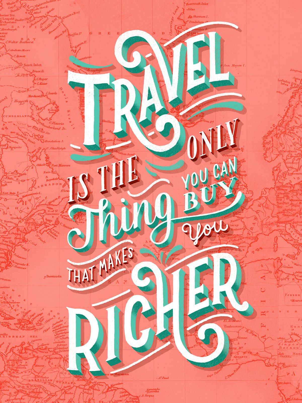 Travel Inspirational Quote Poster
