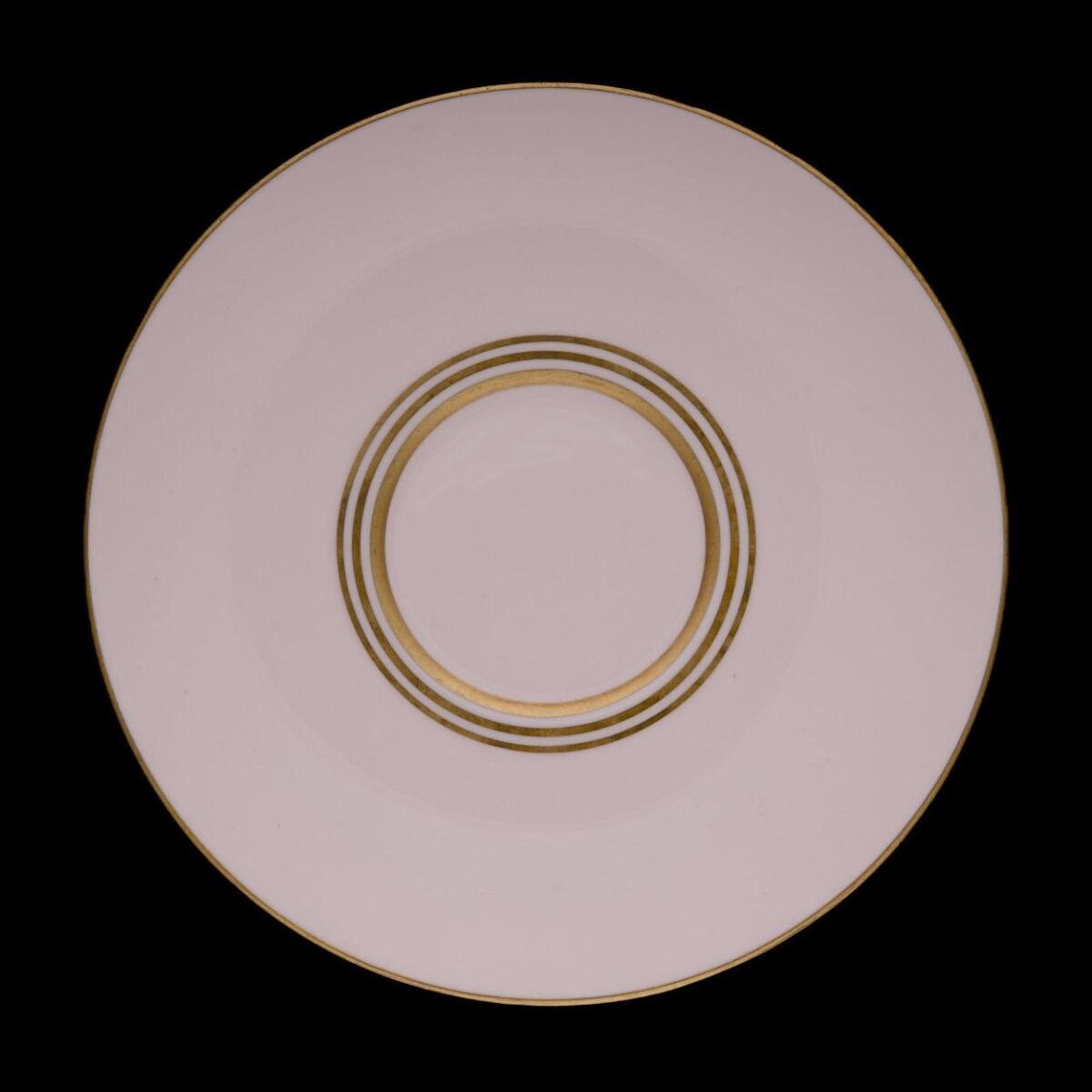 Pink Saucer with Gold Accents