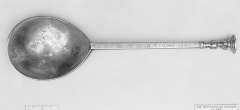 Engraved Antique Silver Spoon