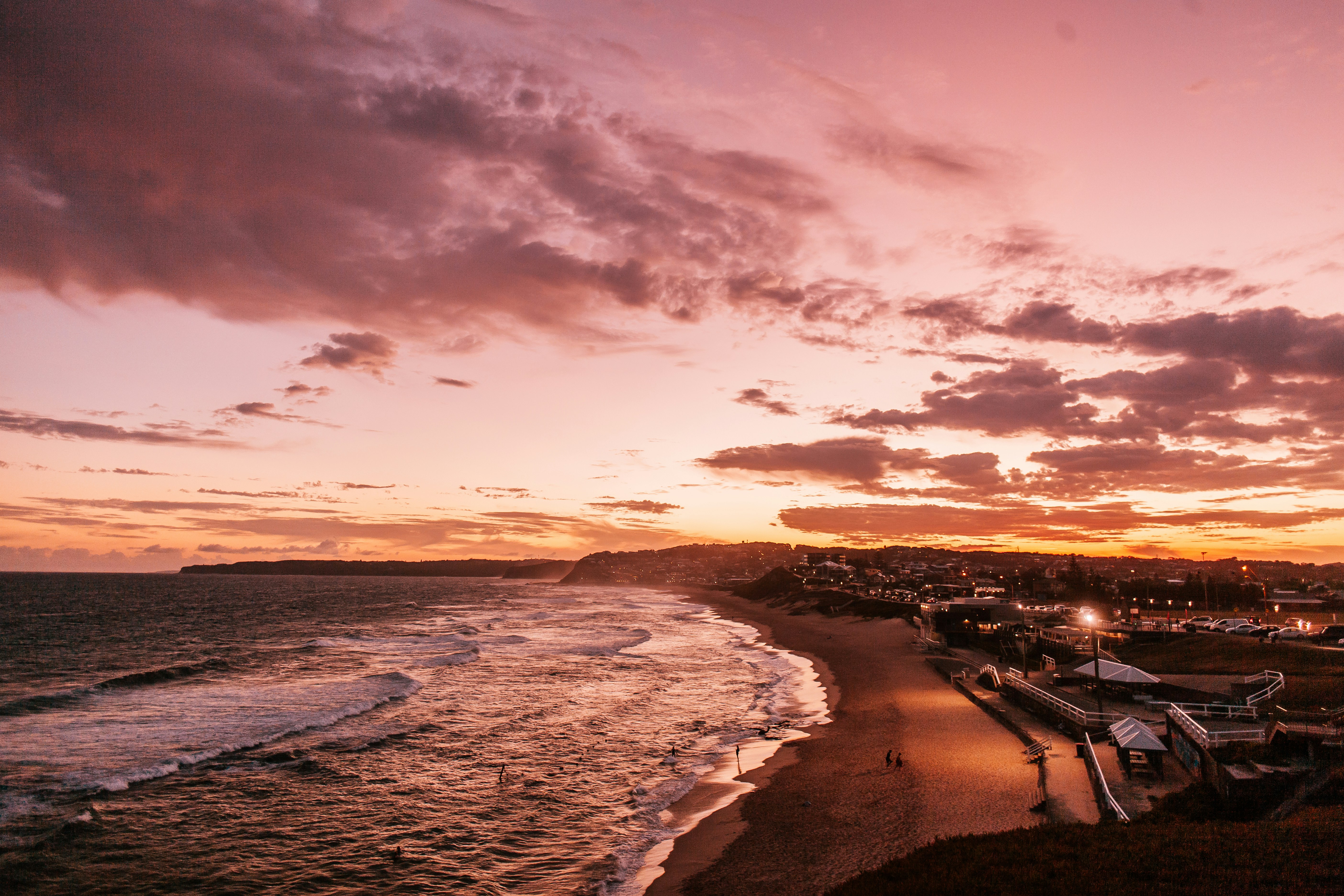 Coastal Beach Sunset View