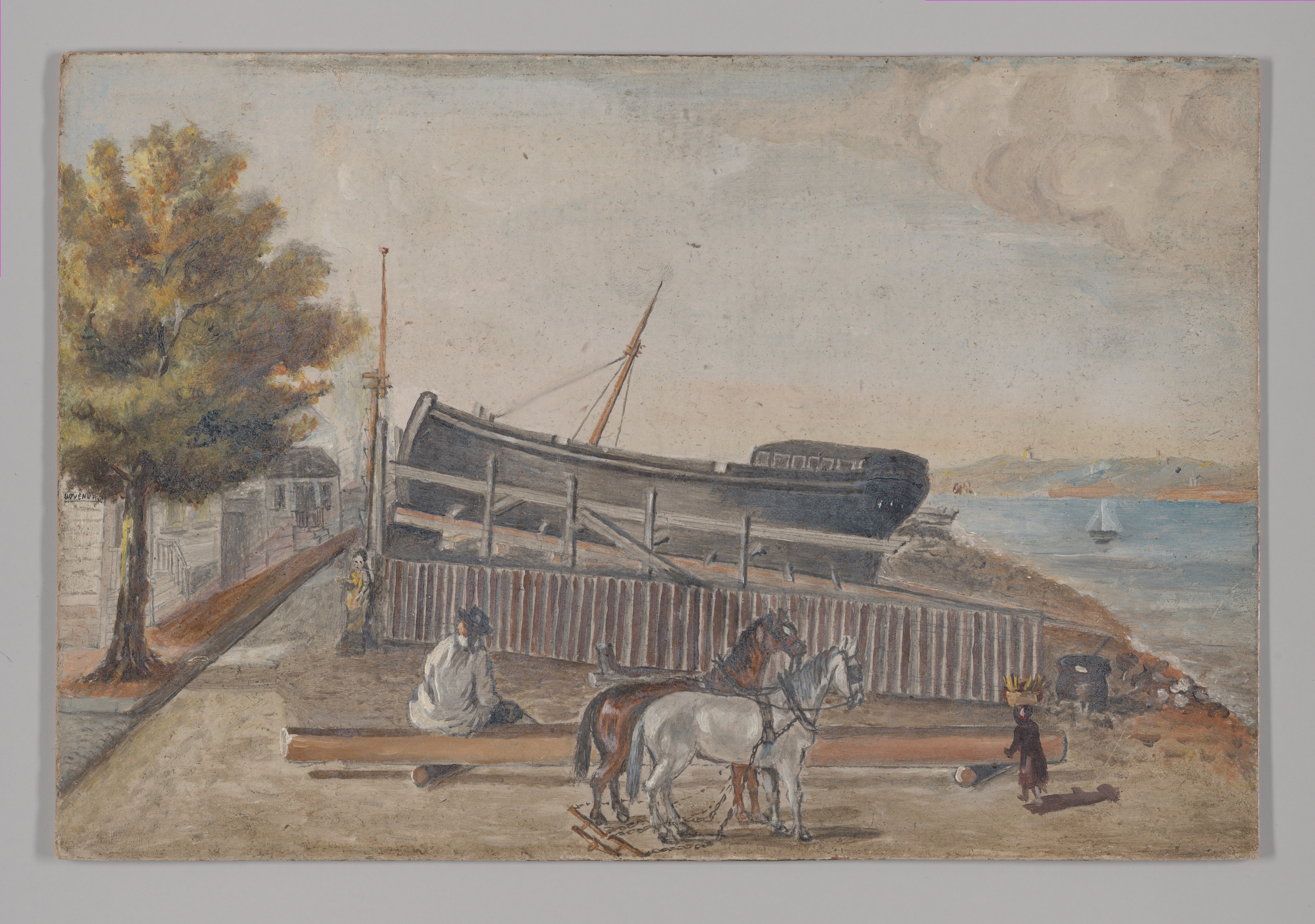 Unfinished Ship at Coastal Shipyard