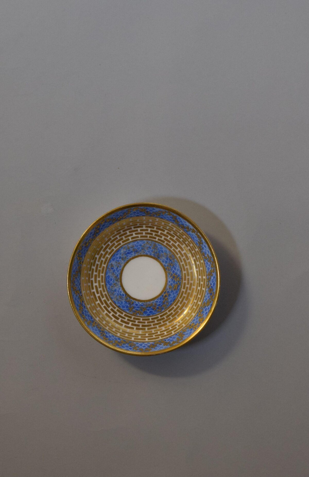 Blue Gold Decorative Porcelain Saucer