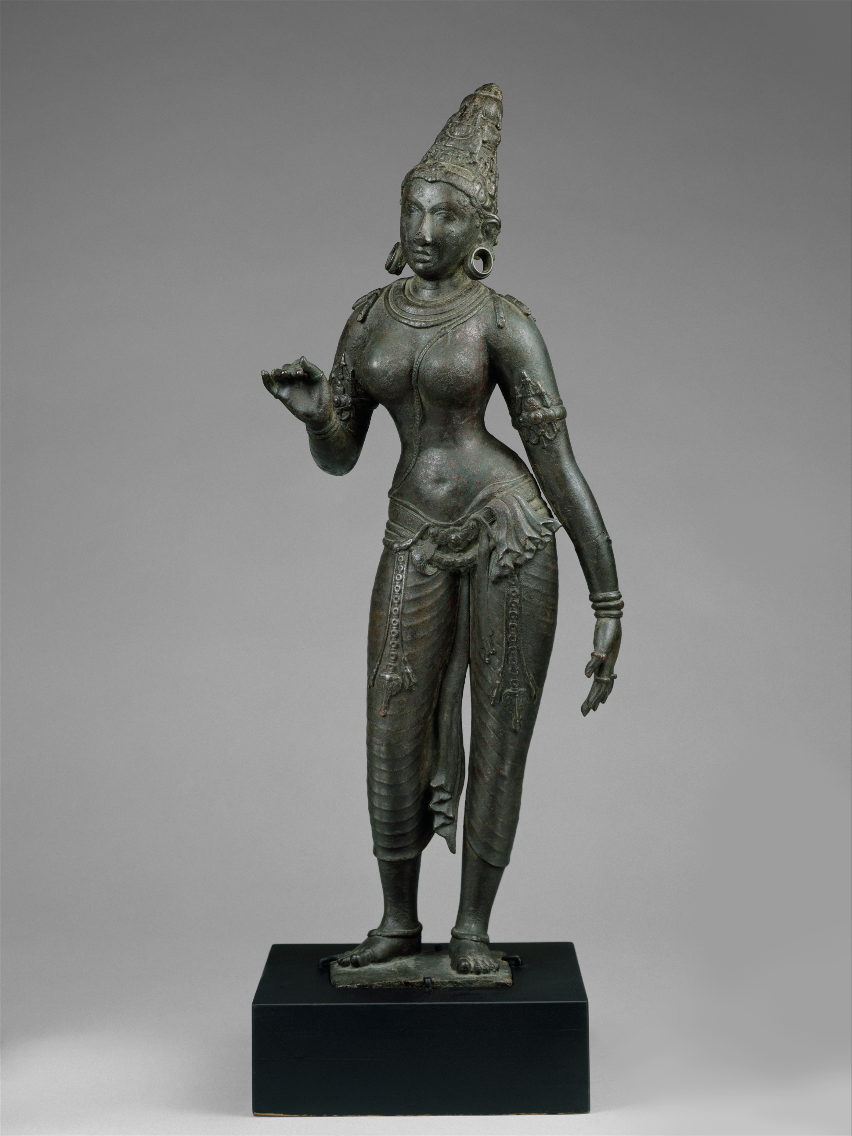 Bronze Standing Female Deity Statue