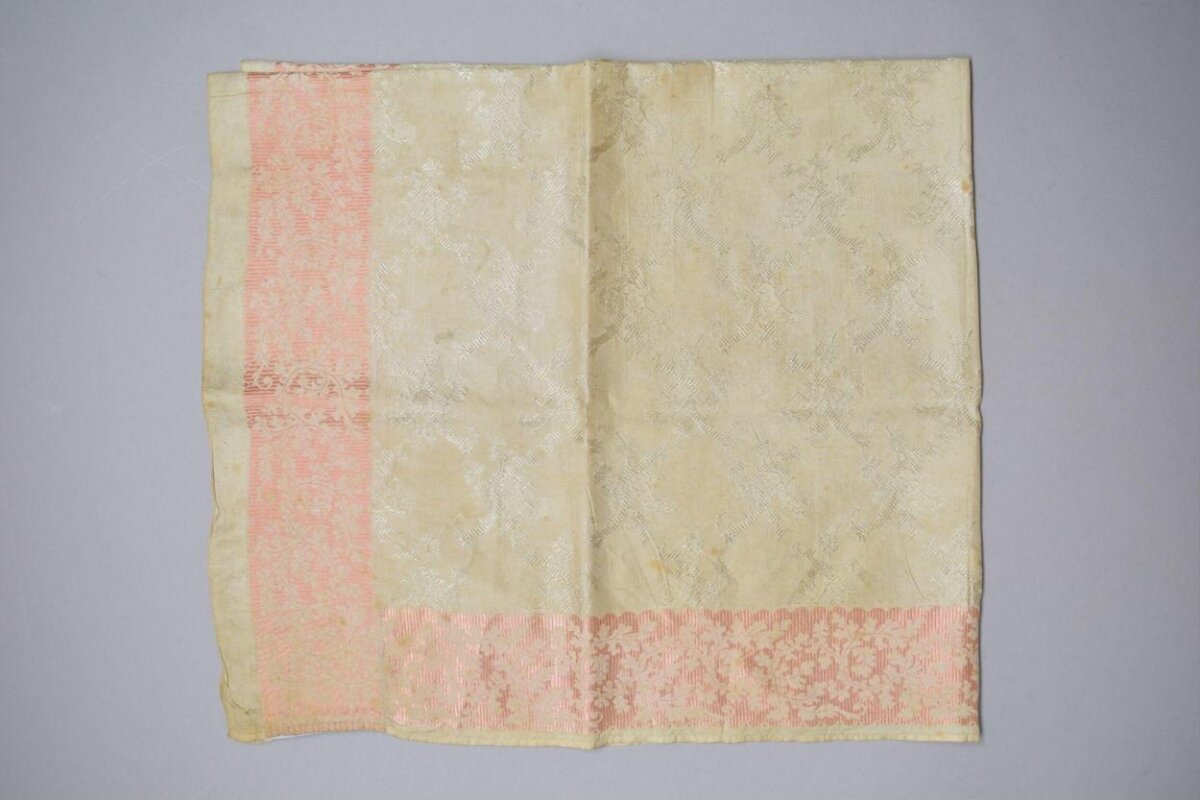 Vintage Pink Border Woven Textile