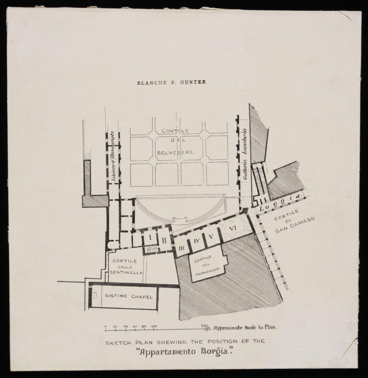 Sketch Plan of Appartamento Borgia
