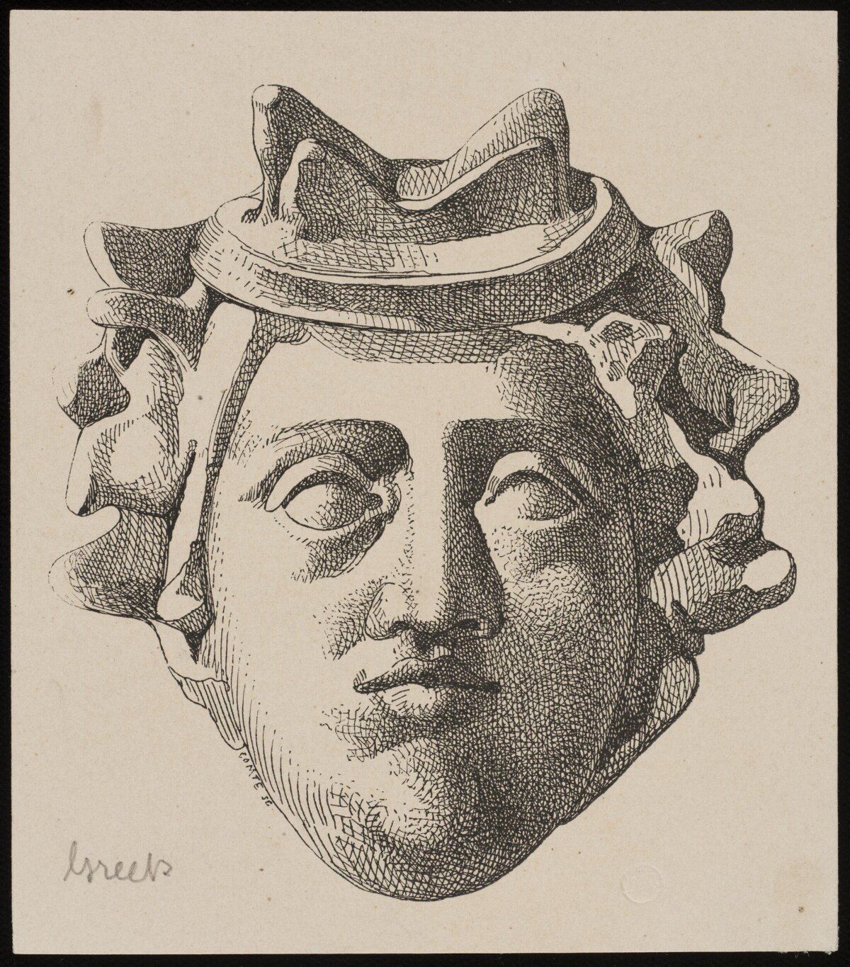 Etching of Greek Sculpture Head — Avatars