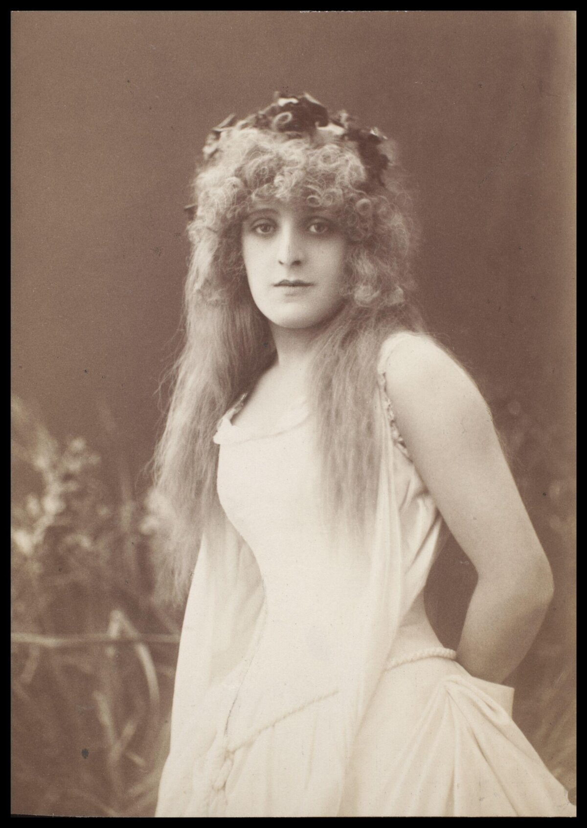 Vintage Sepia Studio Portrait of Woman
