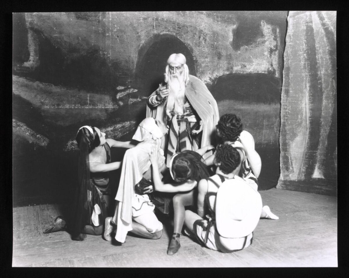 Vintage Stage Play Performance Scene