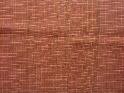 Reddish Checkered Woven Fabric