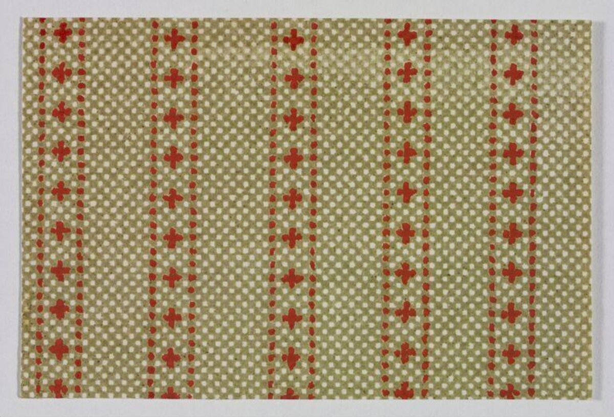 Red Cross Stripe Checkered Pattern