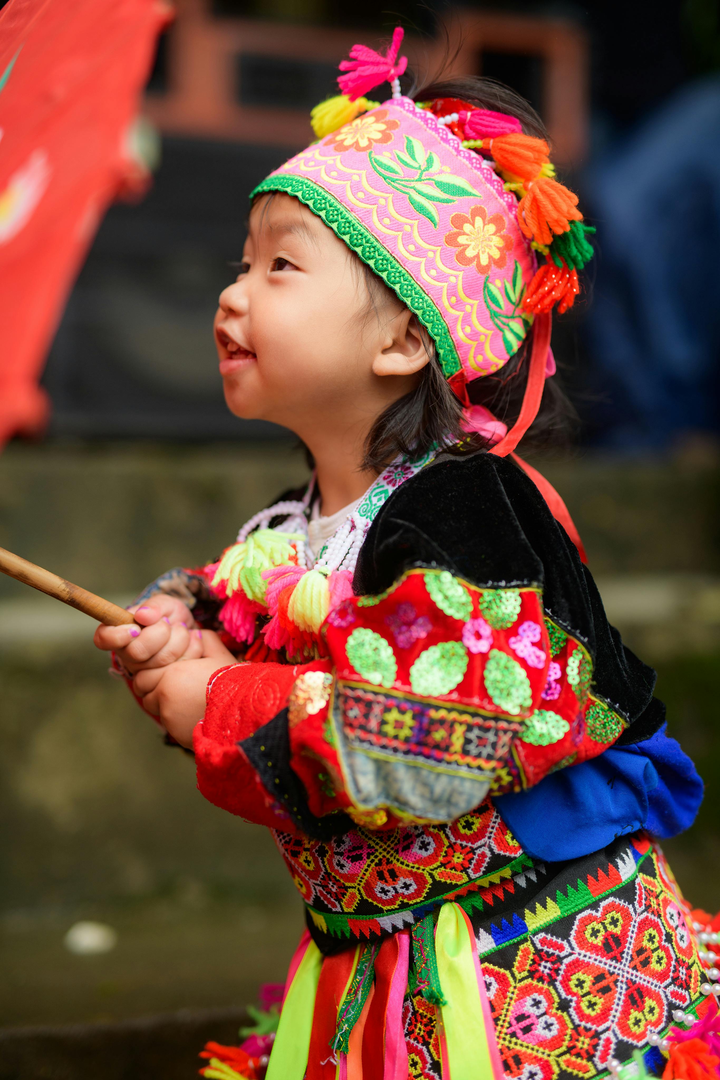 Little Girl in Traditional Ethnic Costume