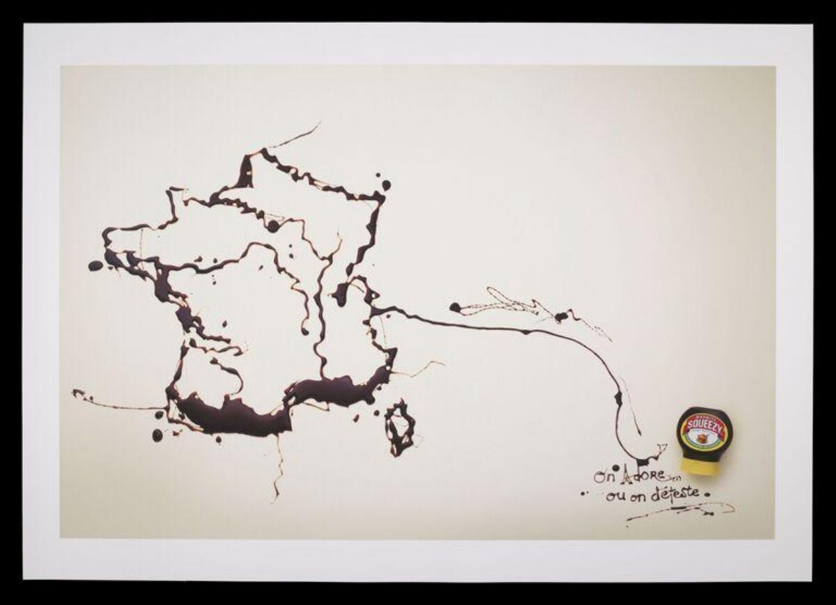 Squeezy Sauce France Map Advertisement