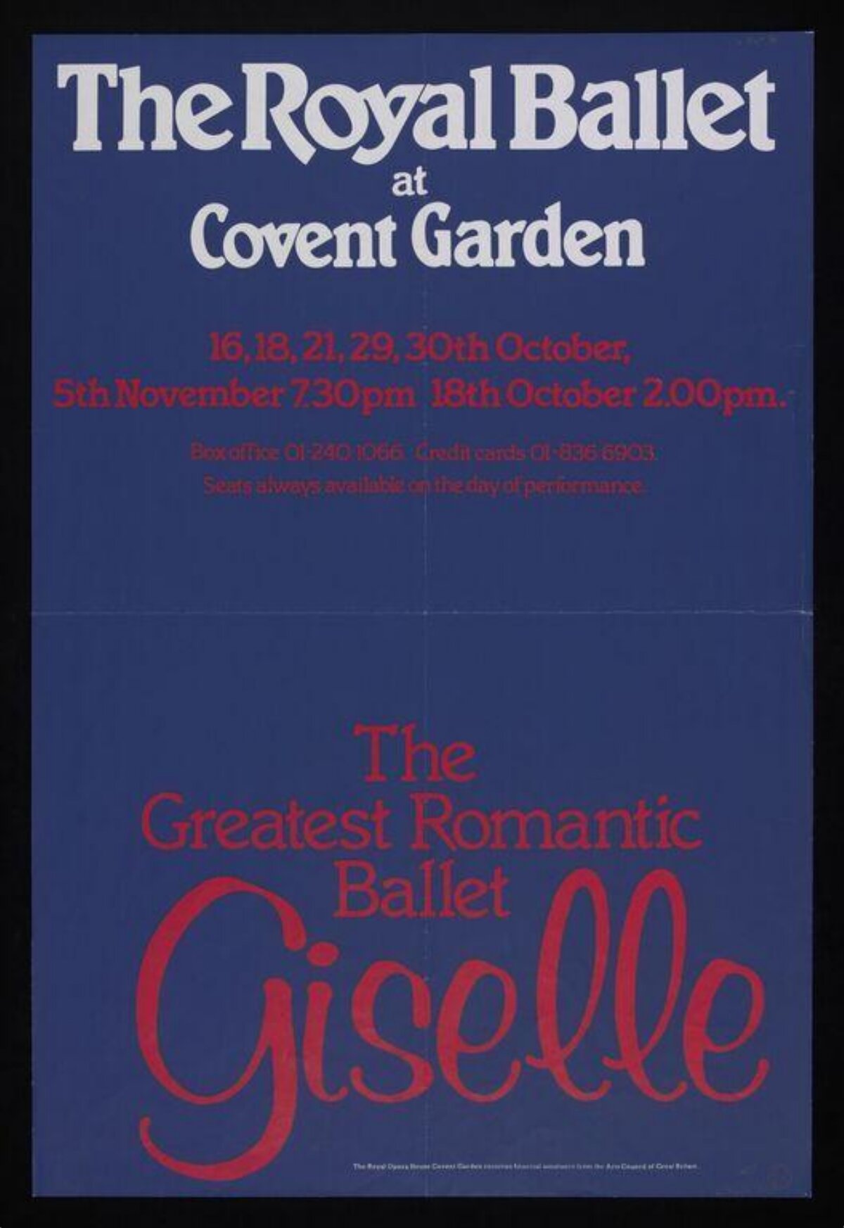 Royal Ballet Giselle Performance Poster