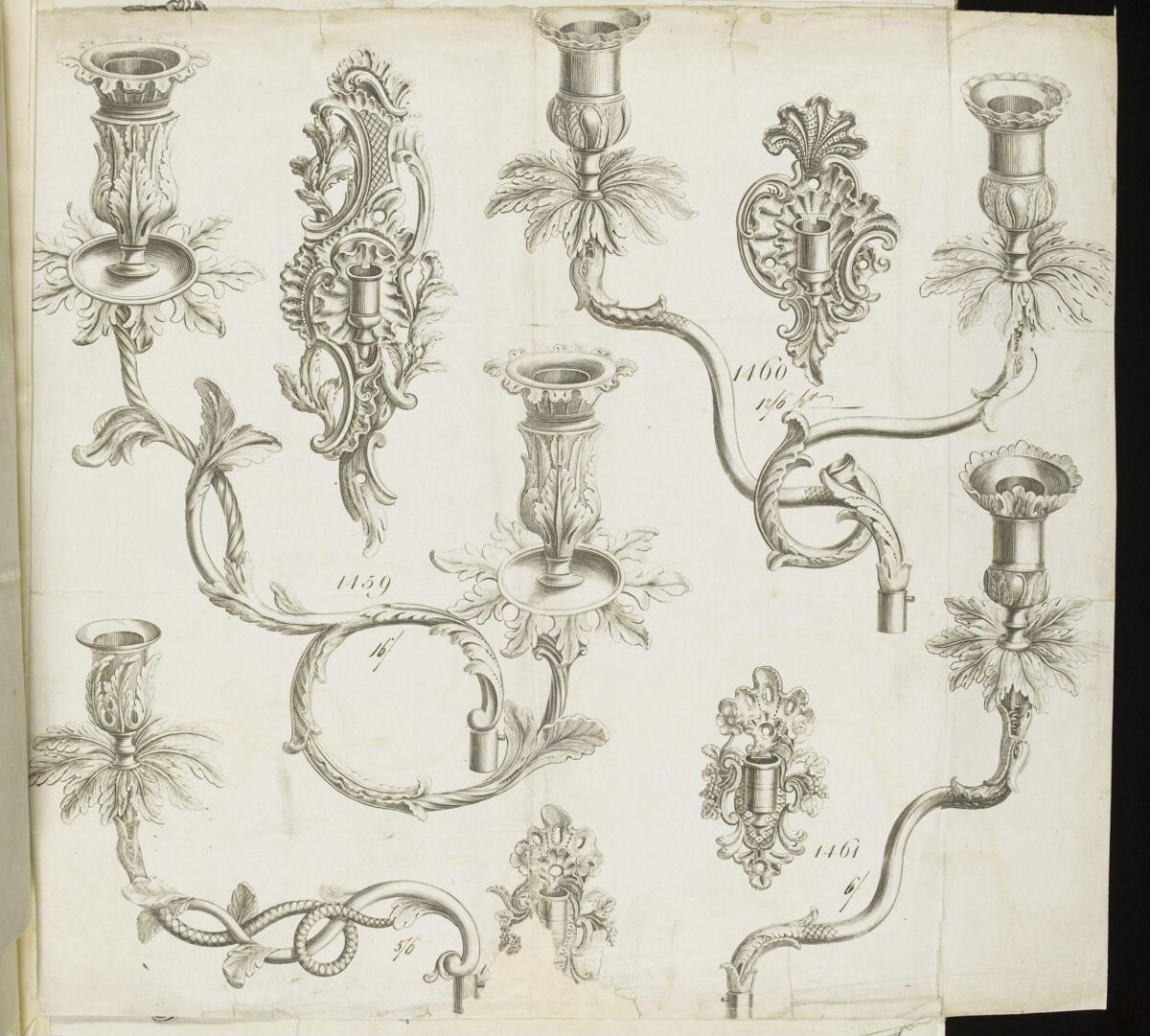 Design Drawings of Wall Candle Sconces