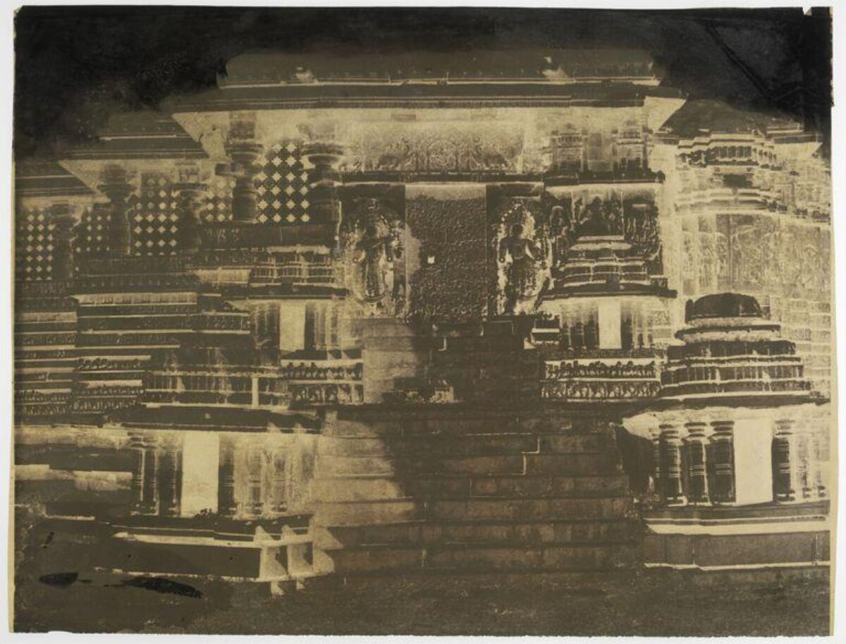Early Photograph of Ancient Temple Facade