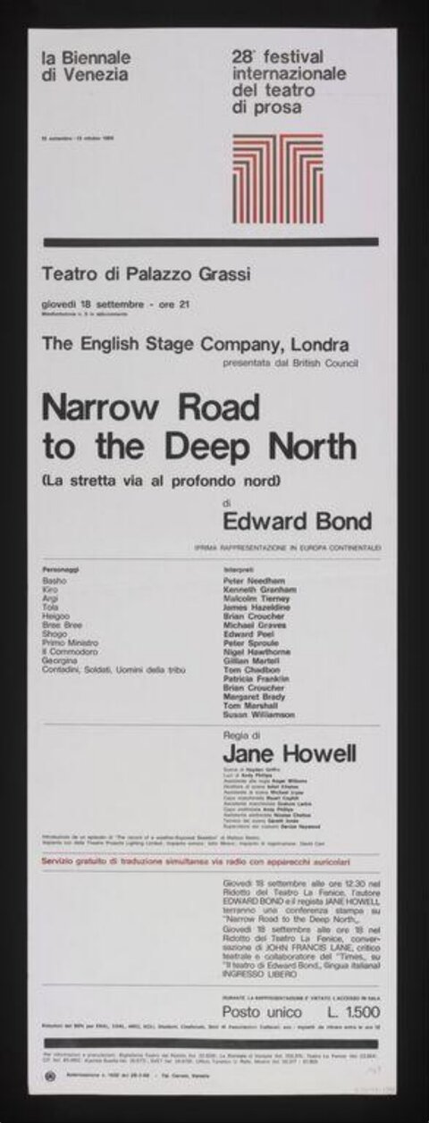 28th Venice Theater Festival Poster